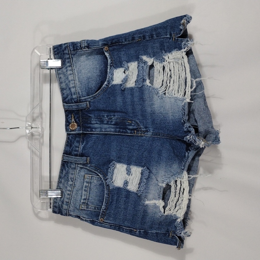 EUC 8th of LA Distressed Jean Shorts size Large